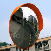 Сферическое уличное зеркало 600мм с козырьком
